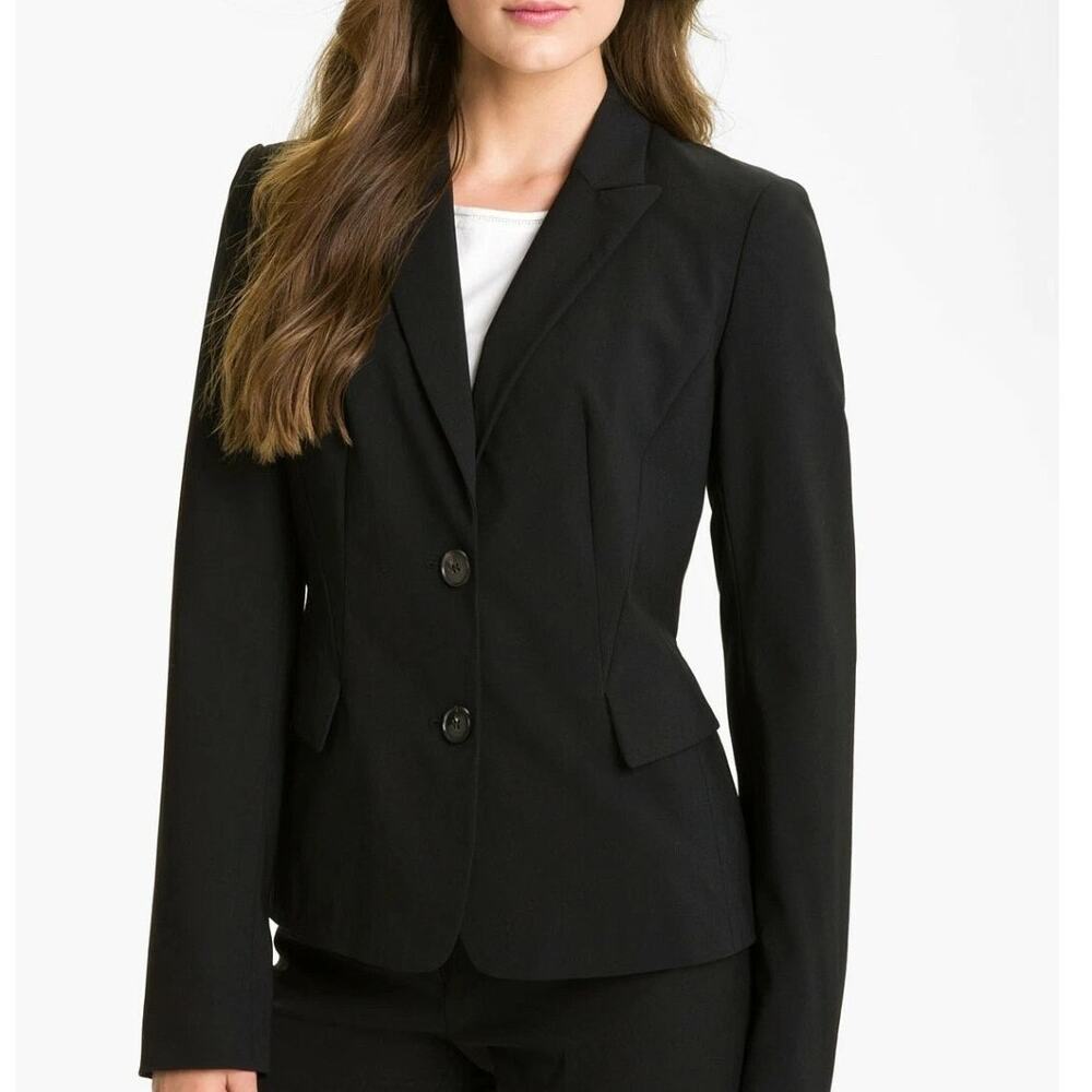 Network Super 150's Wool 100% Pure NewWool Blazer Suit Jacket S / 36 Black